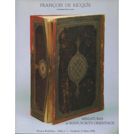 Miniatures et Manuscrits Orientaux