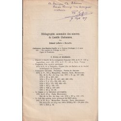 Bibliographie sommaire des Oeuvres de Camille Chabaneau