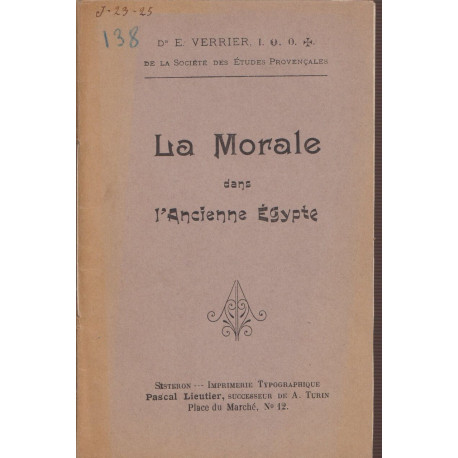 La Morale dans l'Ancienne Egypte